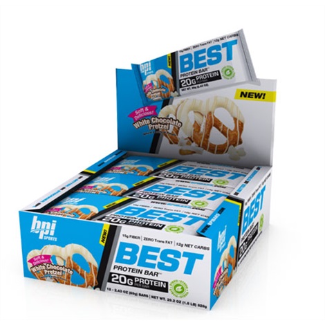 BPI Best Protein Bars White Chocolate Pretzel 12x69g - nutrition