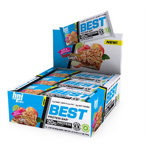 BPI Best Protein Bars Apple Crumb Cake 12x69g - nutrition