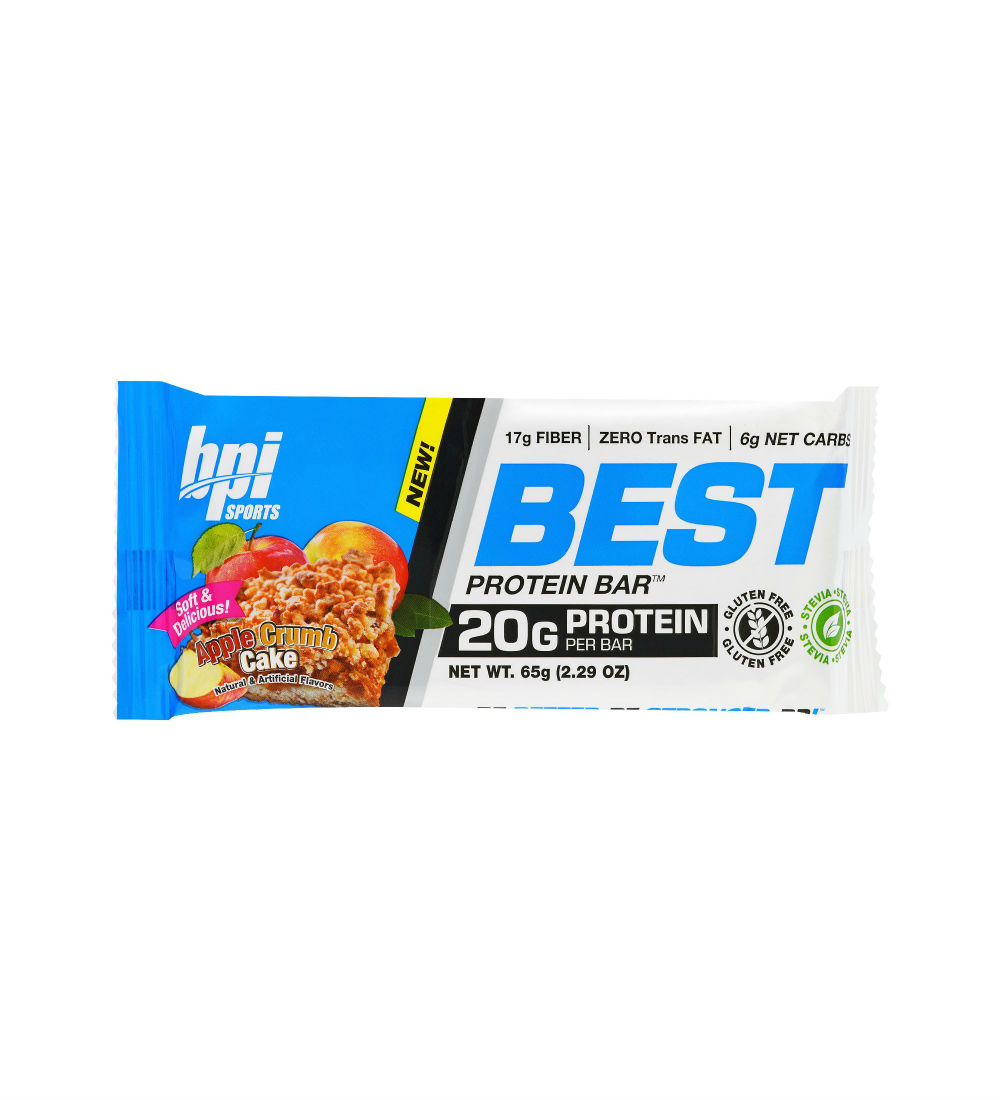 BPI Best Protein Bars Apple Crumb Cake 69g - nutrition