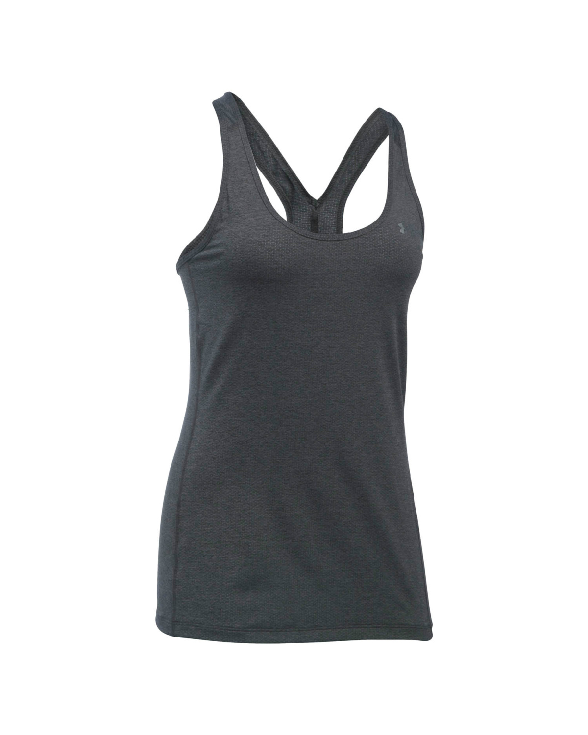 Under Armour HeatGear Racer Tank Top, Carbon Heather - XS - singlet