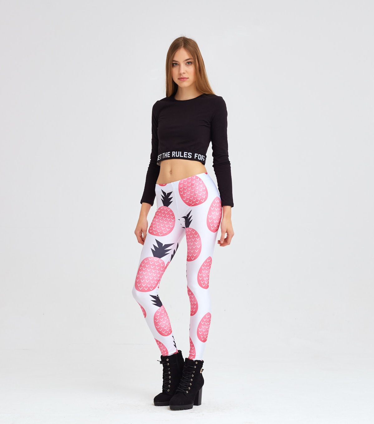 Mr. Gugu & Miss Go Pink Pineapple Tights - M - rosa