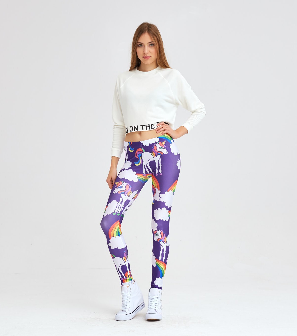 Mr. Gugu & Miss Go Rainbow Unicorns Tights - S