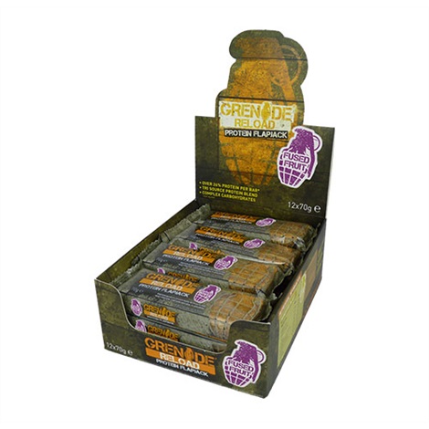 Grenade Reload Flapjack Bar Fused Fruit 12x70g - whey protein isolate