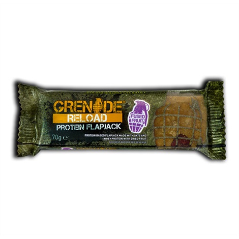 Grenade Reload Flapjack Bar Fused Fruit 70g - whey protein isolate