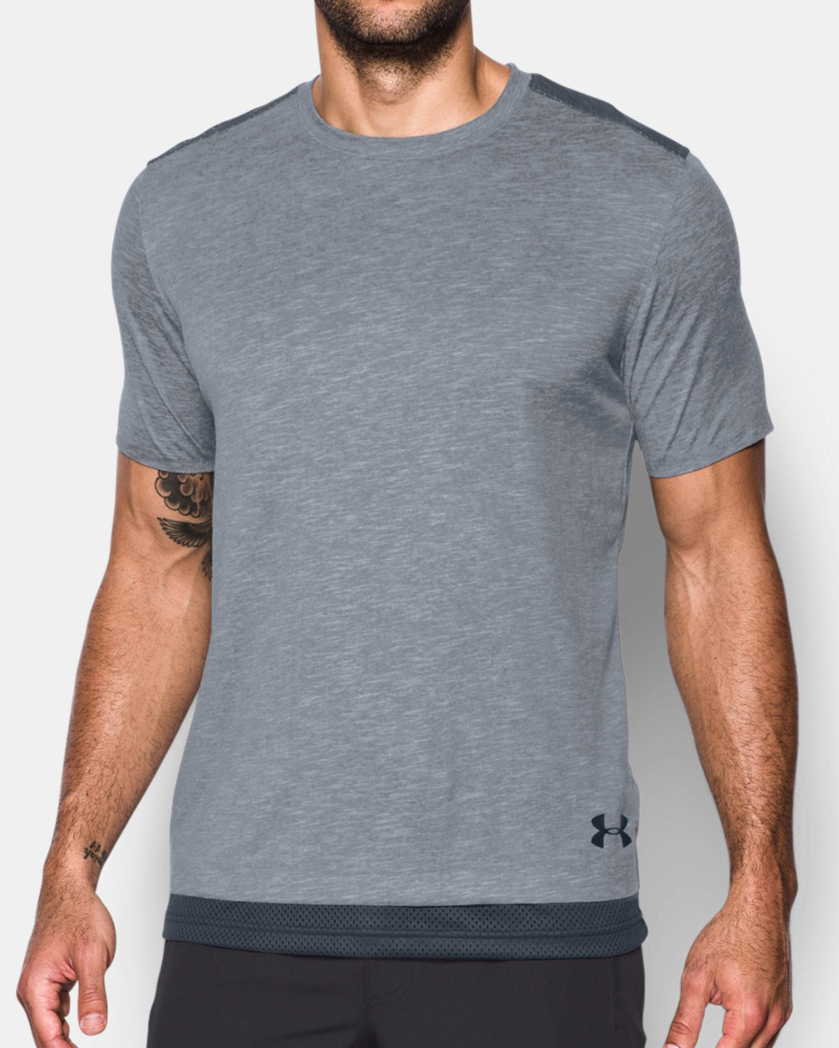 Under Armour The Layered Short Sleeve Shirt, Steel - XL - til