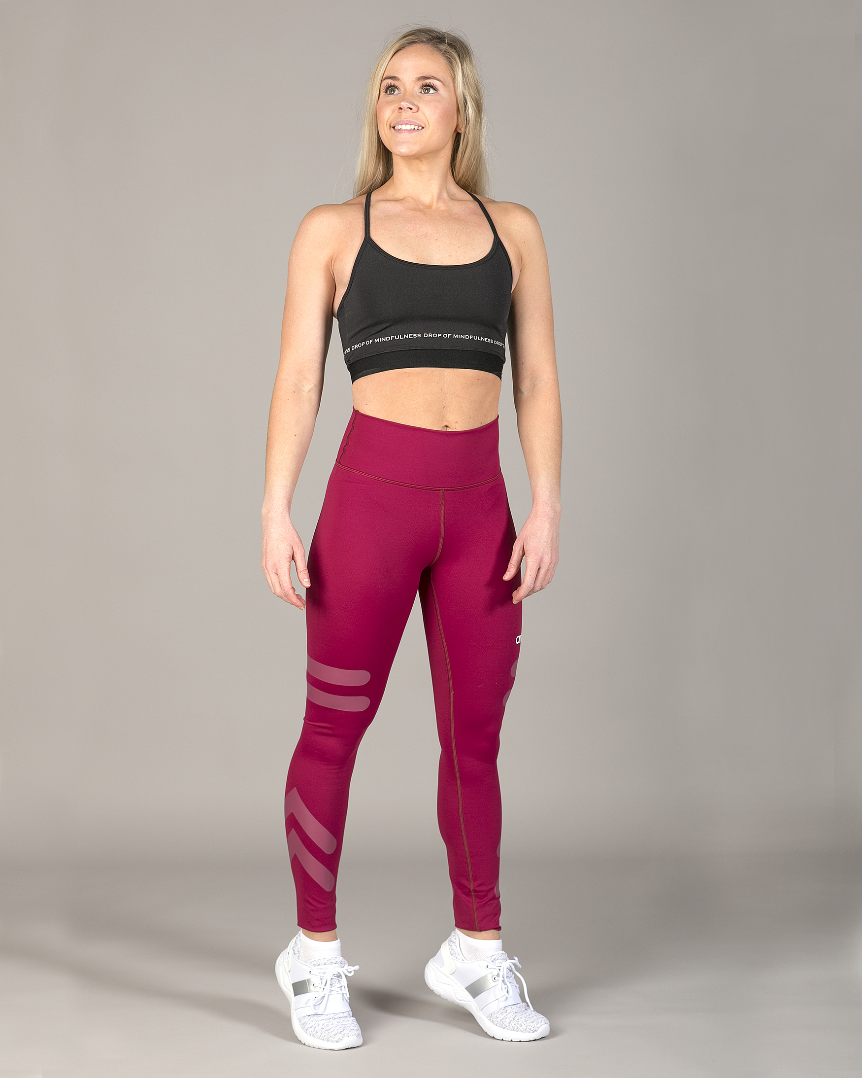 Aim n Tribe High Waist Tights Burgundy Tights.no