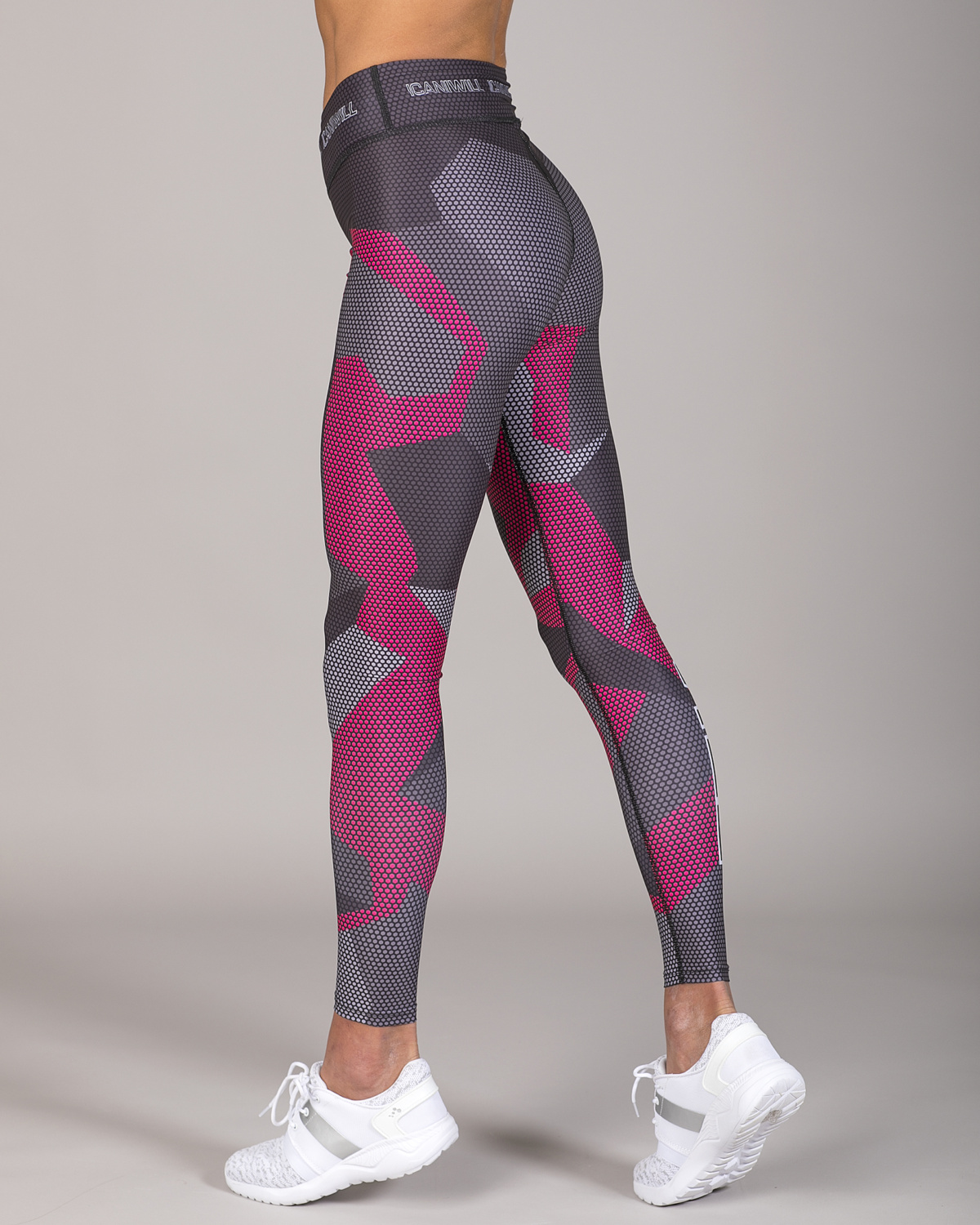 Icaniwill Diffuze Camo Pink Tights - L - pants with