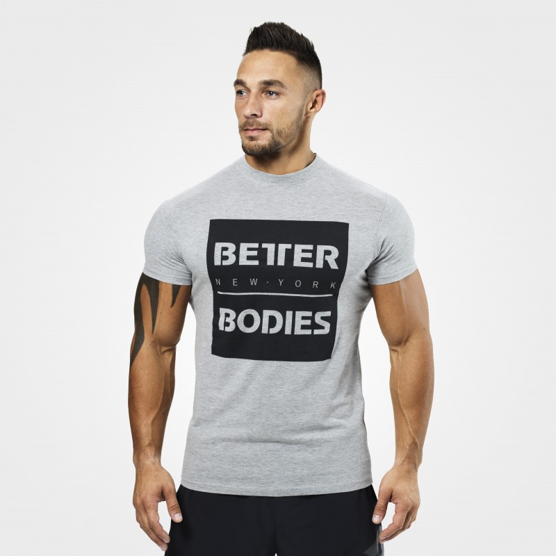 Better Bodies Casual Tee Greymelange - S