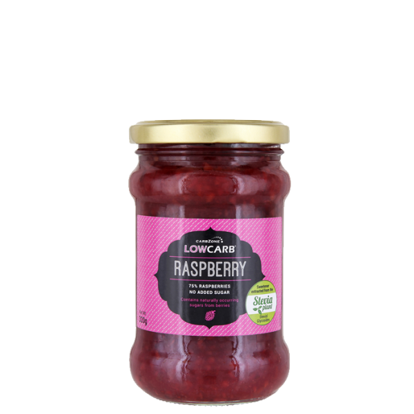 Carbzone Low Carb Bringebærsyltetøy 320g - gram protein