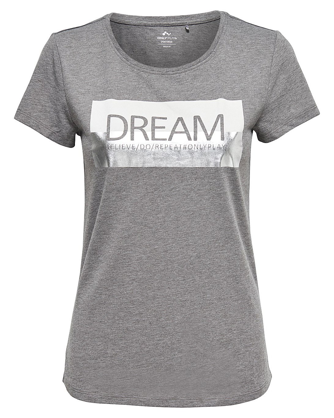 Only Play Maria Fitted Tee - Grey - S - til trening