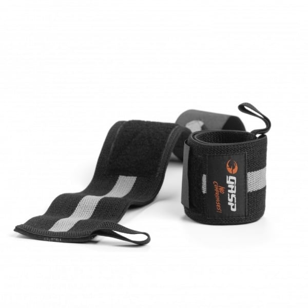 GASP Hardcore Wrist Wraps Black/Grey - lange
