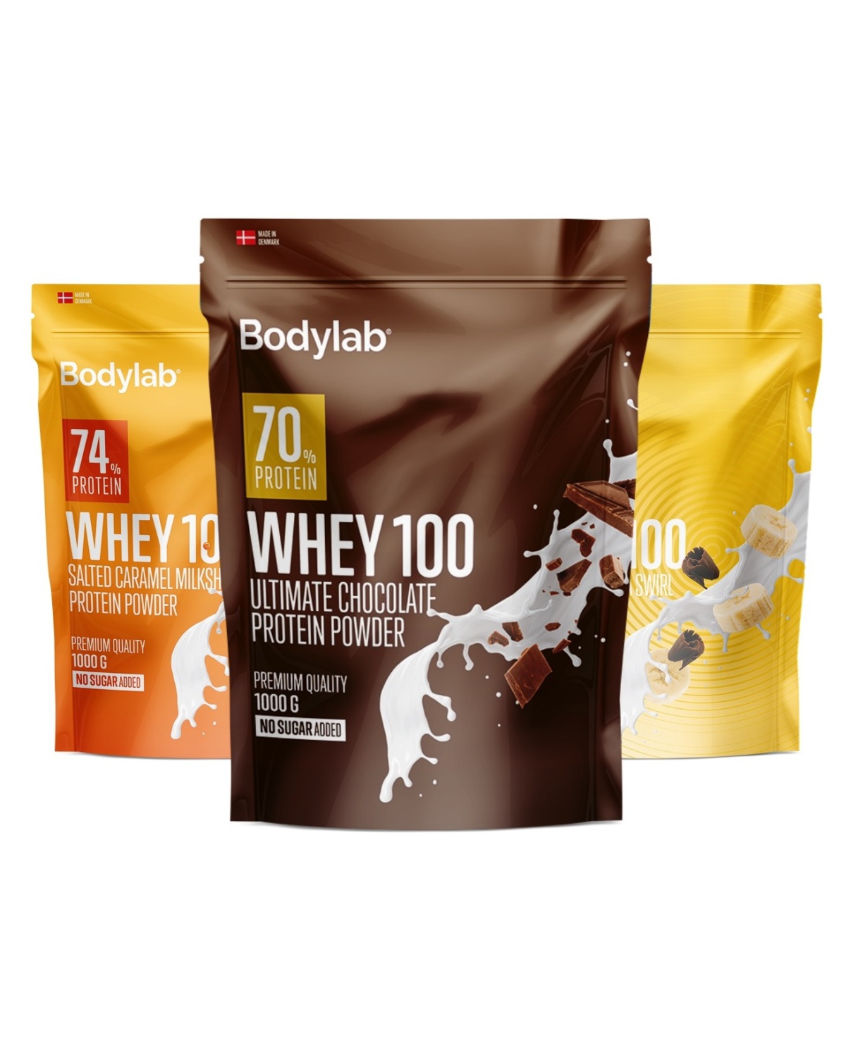 Bodylab Whey 100 3x1kg - TREPAKNING - beste proteinpulver