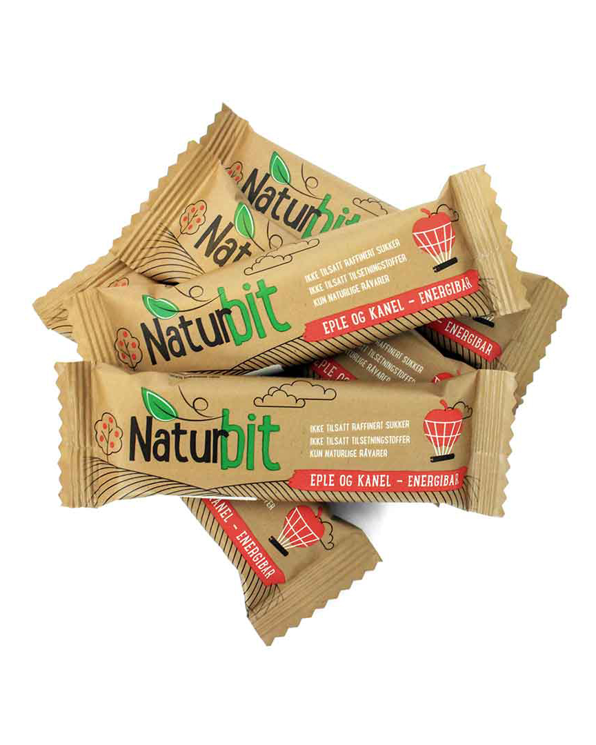 Naturbit Nøttebar eple og kanel - Energibar - til