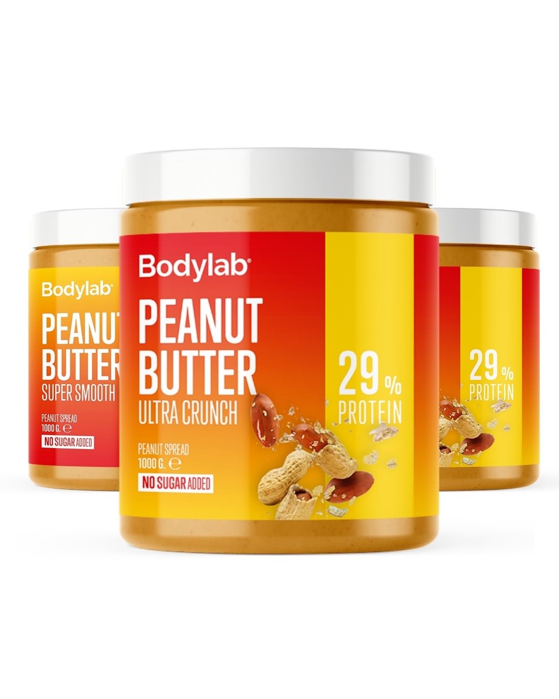 Bodylab Peanut Butter 3x1kg - TREPAKNING - protein for