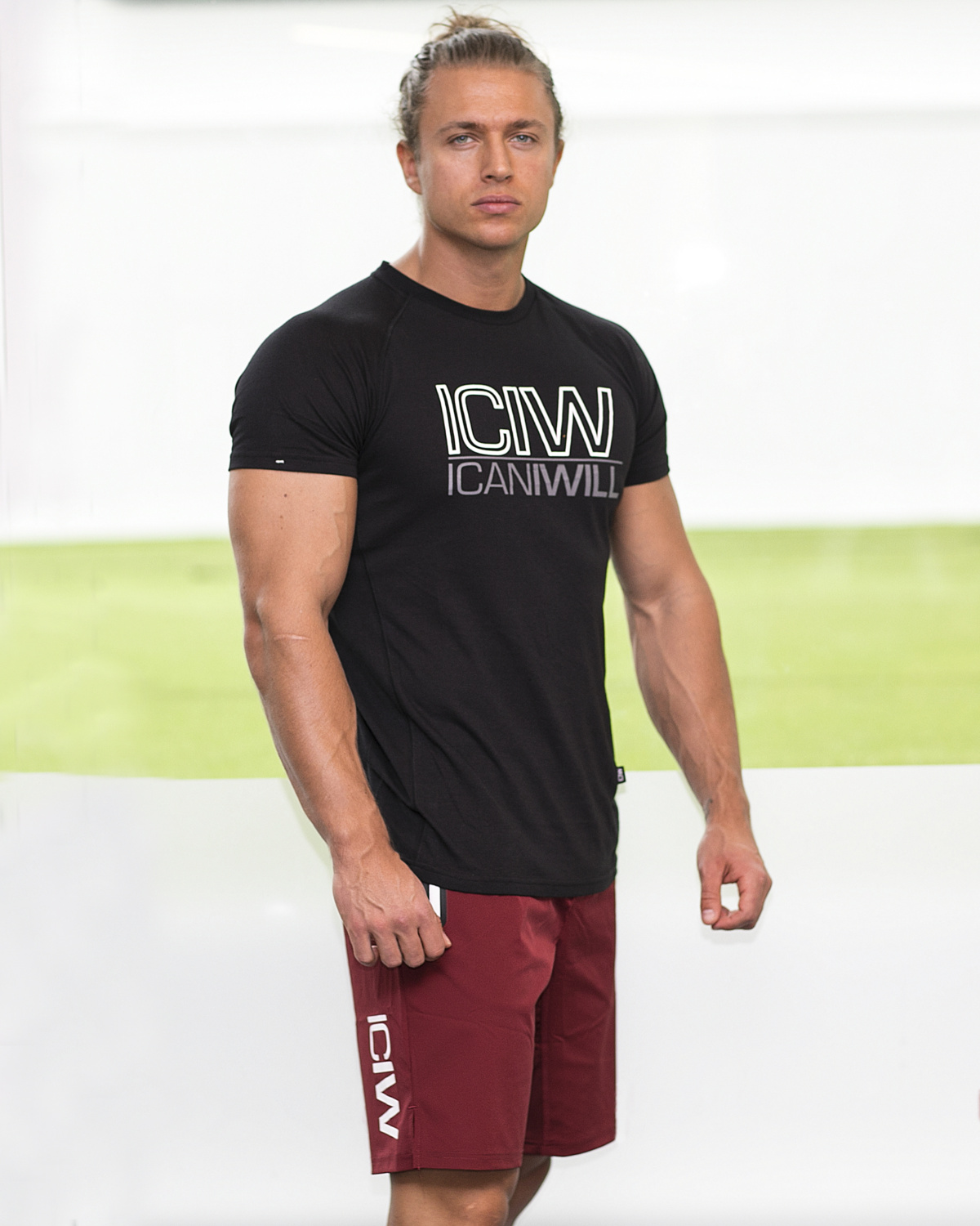 Icaniwill Men Tri-Blend T-Shirt Black/Grey - M - best workout