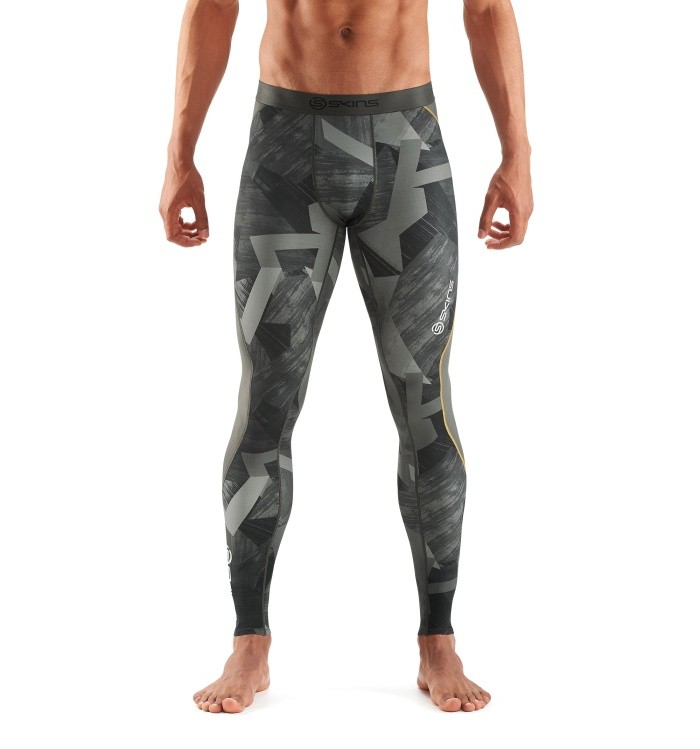Skins DNAmic Mens Long Tights Havana/Utility - M - body mass