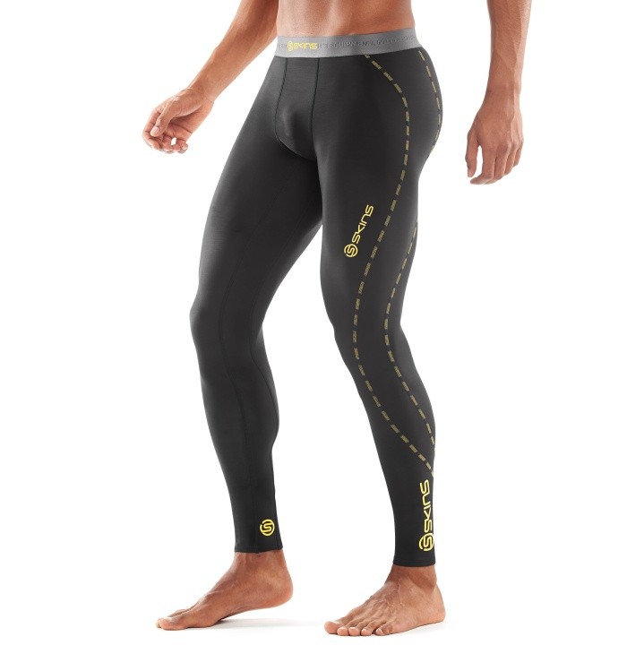 Skins DNAmic Mens Long Tights Black Tights.no