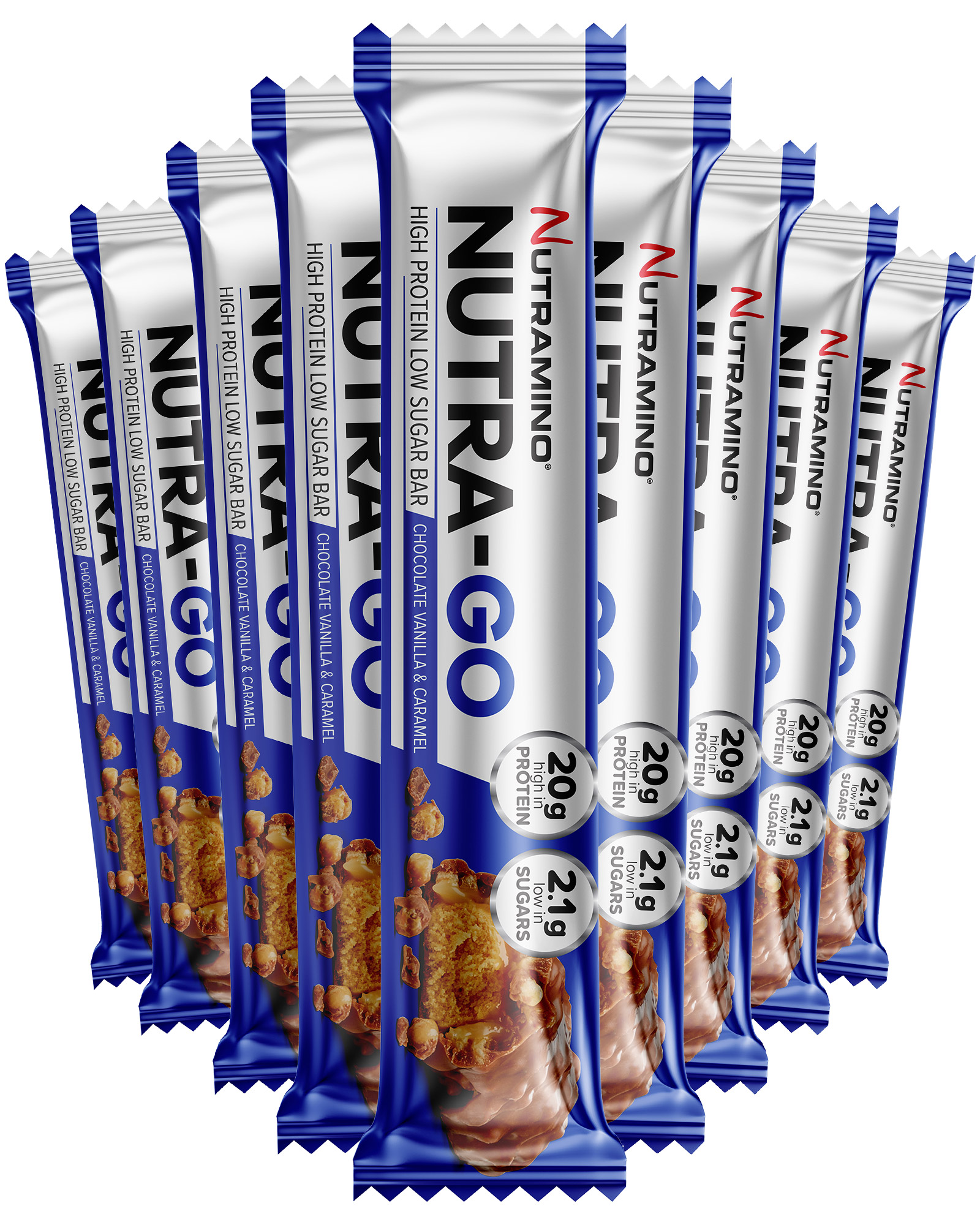 Nutramino GO Bar Chocolate Vanilla &amp; Caramel 12x64g