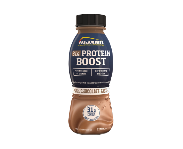 Maxim 31g Protein Boost Rich Chocolate 310ml - styrketrening