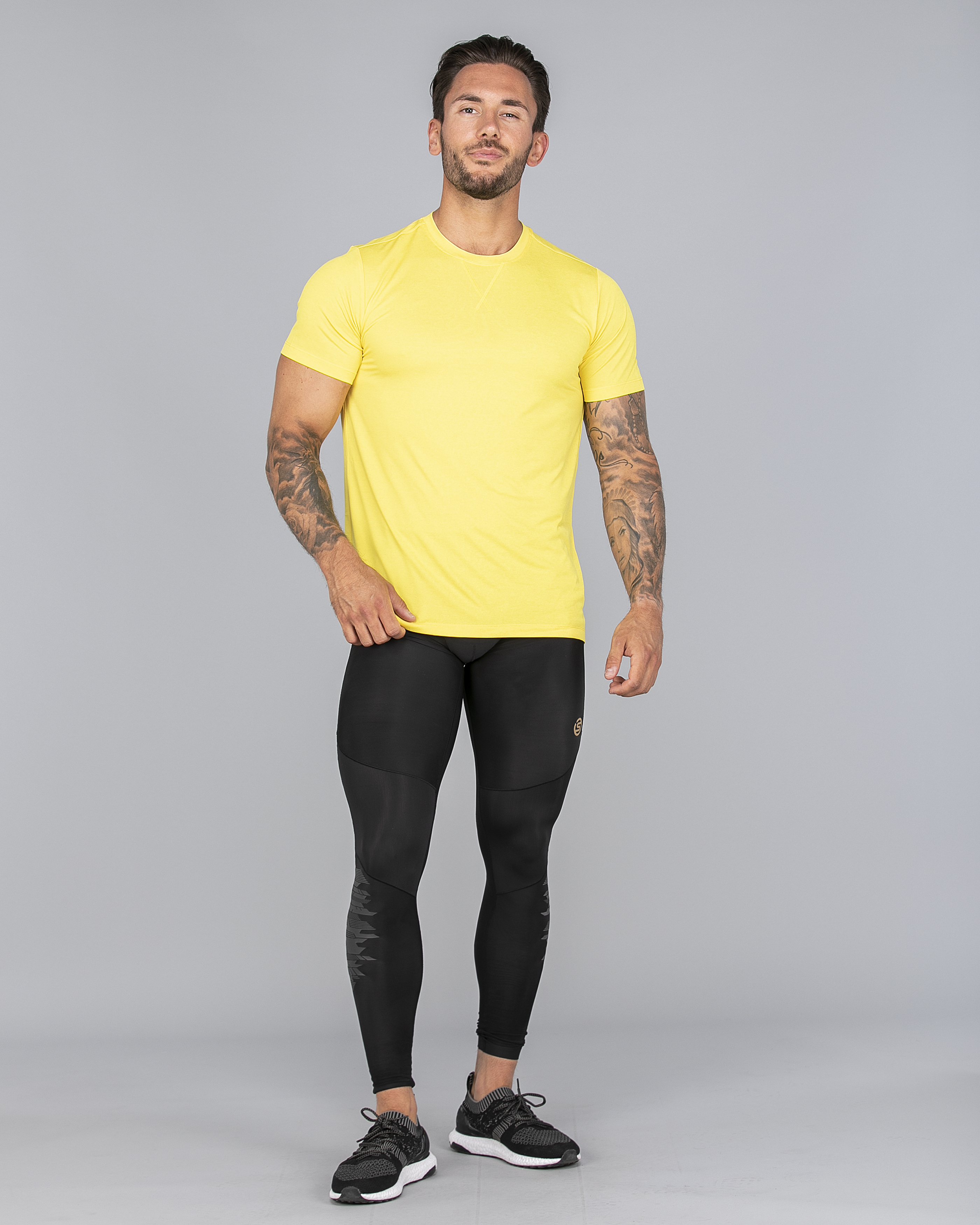 Skins Activewear Avatar Mens Round Neck Short Sleeve Tee CitronMarle (6)
