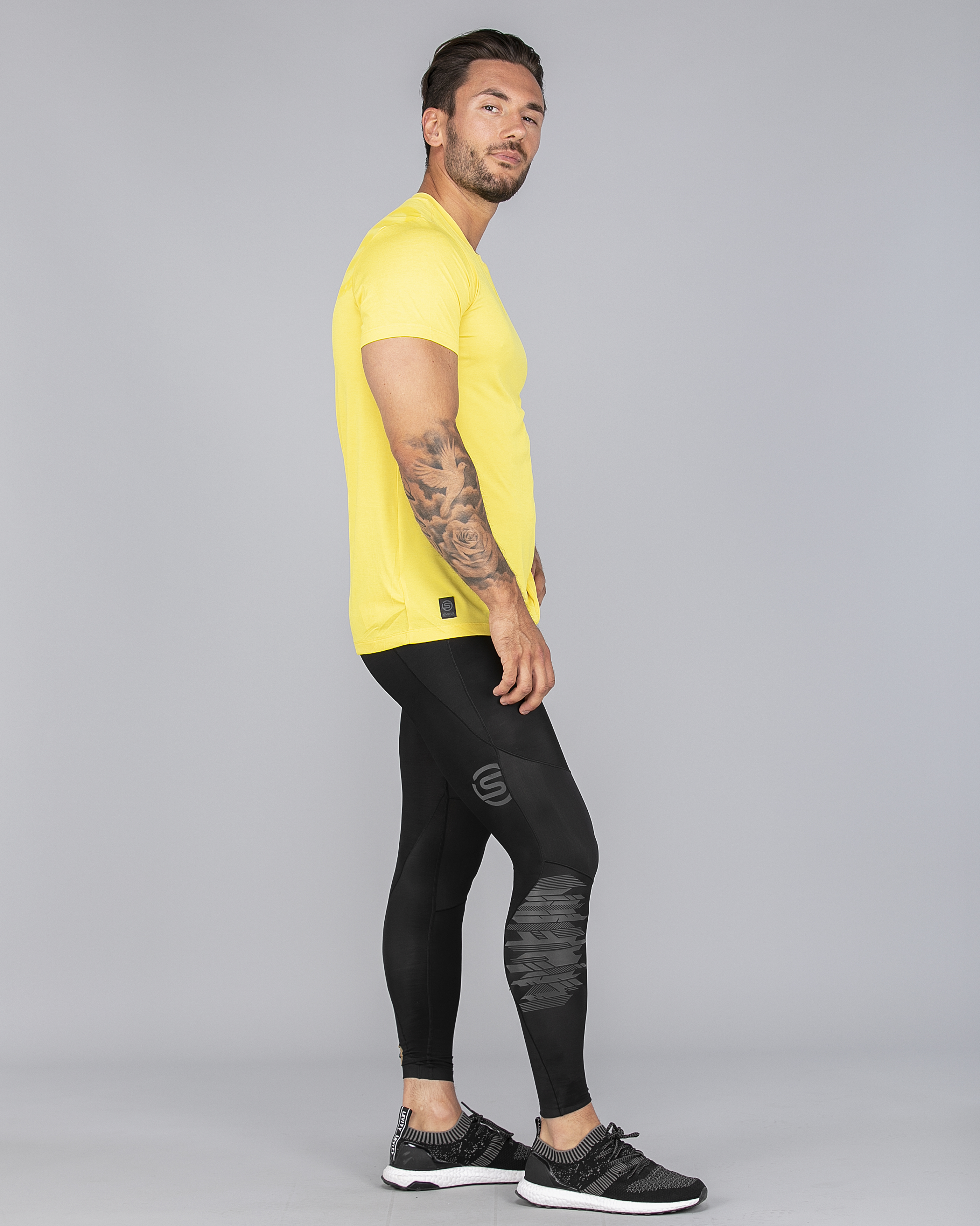Skins Activewear Avatar Mens Round Neck Short Sleeve Tee CitronMarle (7)