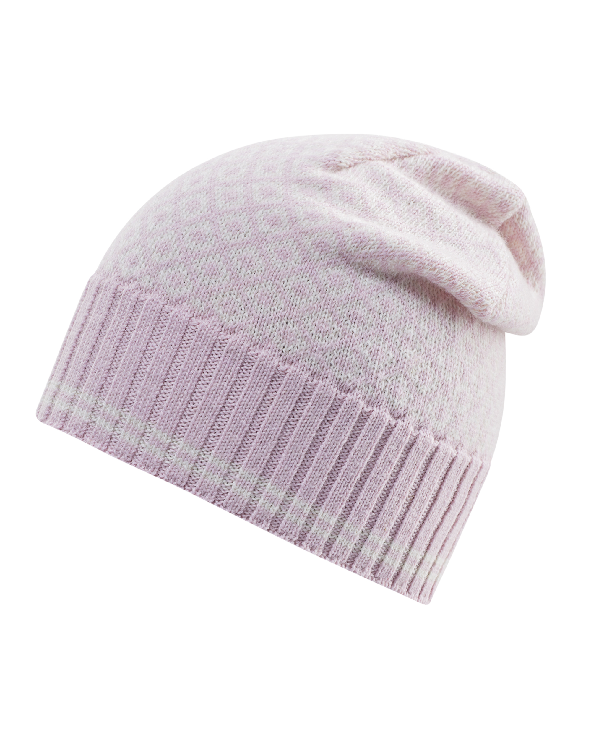 Devold Slogen Woman Beanie - Pink/offwhite