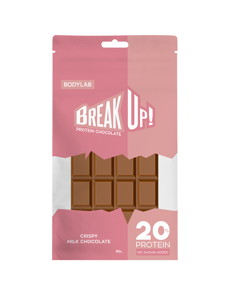 Bodylab Breakup Crispy Milk Chocolate Protein Chocolate 90g - beste tilbud