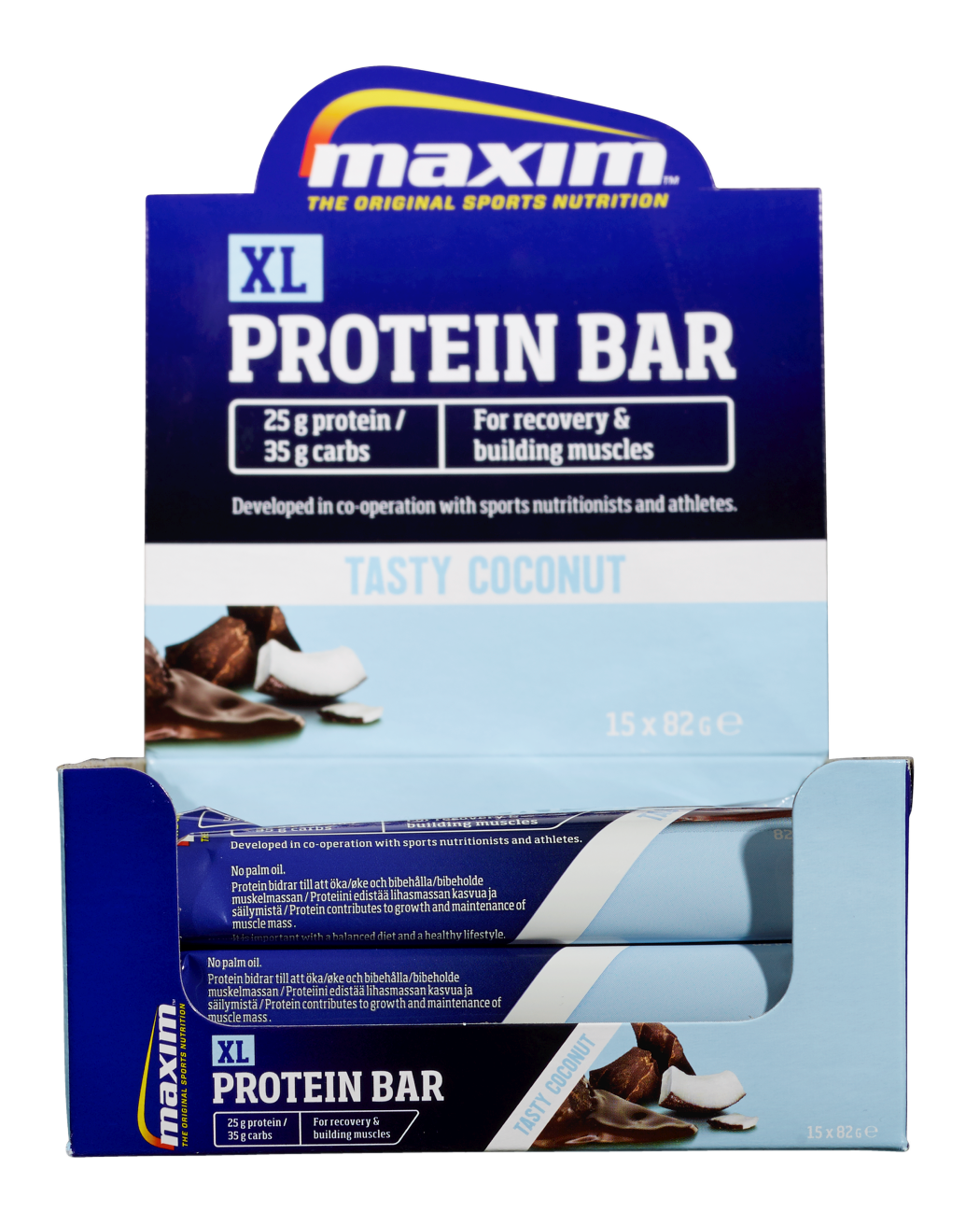 Maxim XL Protein Bar Tasty Coconut 15x82g - salt og