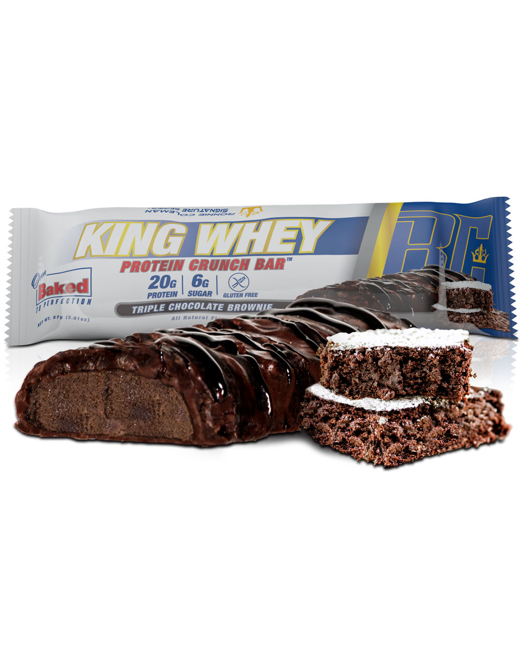 RCSS King Whey Protein Bar Triple Chocolate Brownie 57g - salt og