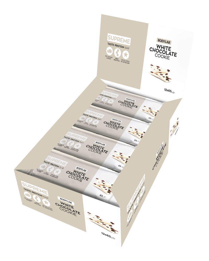 Bodylab Supreme High Protein Bar White Chocolate Cookie 12x65g - til