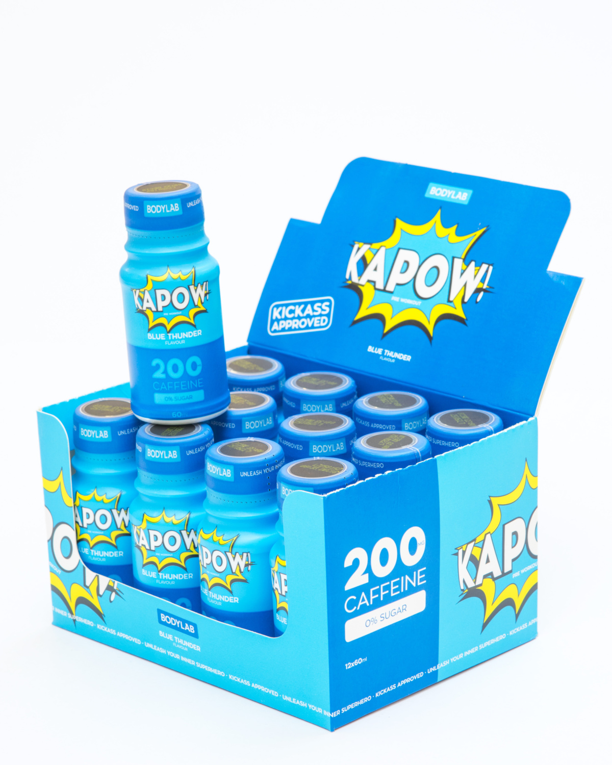 Bodylab KAPOW! Pre Workout Shot Blue Thunder 12x60ml - til