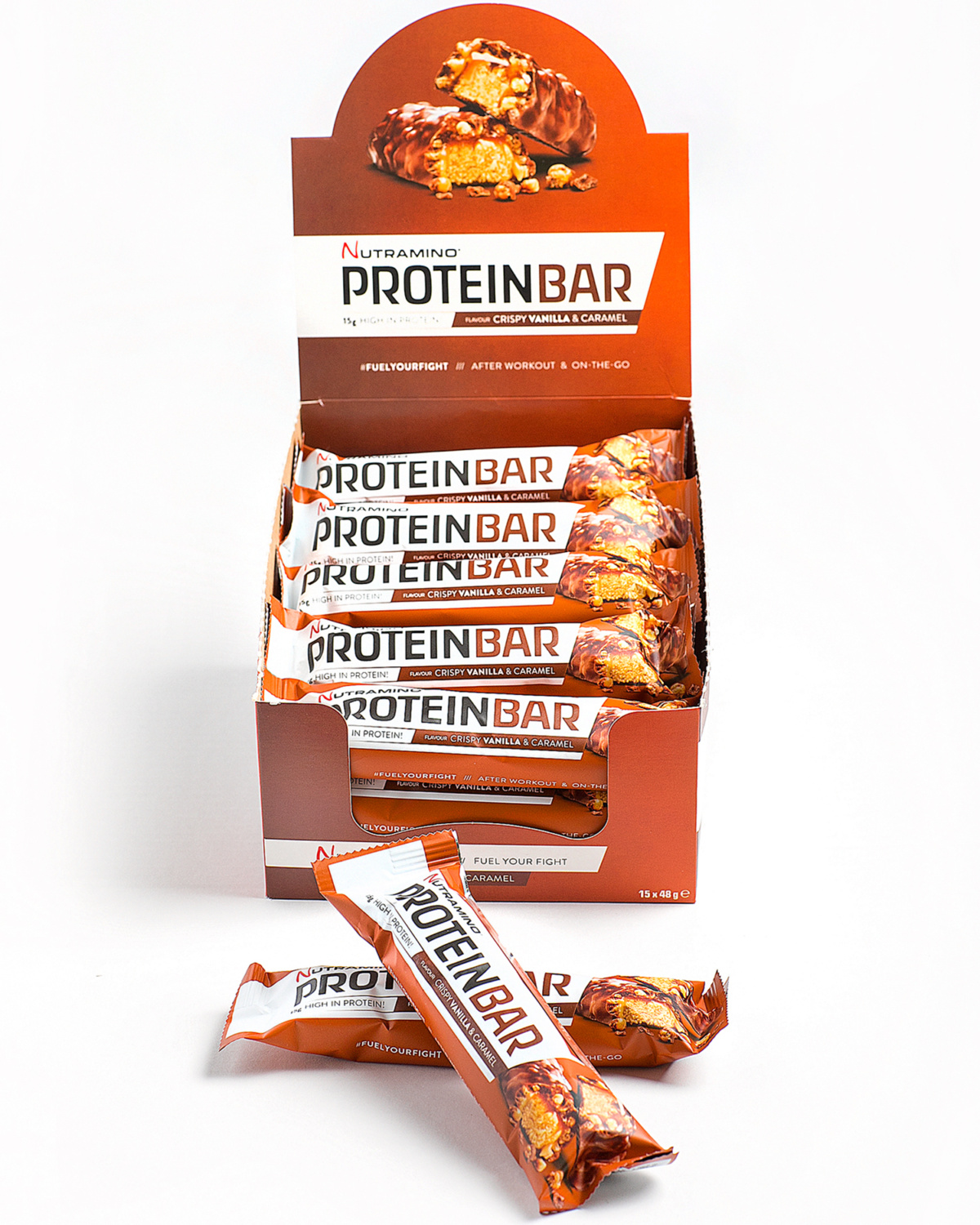 Nutramino Proteinbar Crispy Vanilla & Caramel 15x48g - uten salt