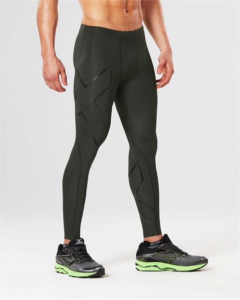 2XU Print Tights Herre Sort/Grønn/Print M - Tights.no