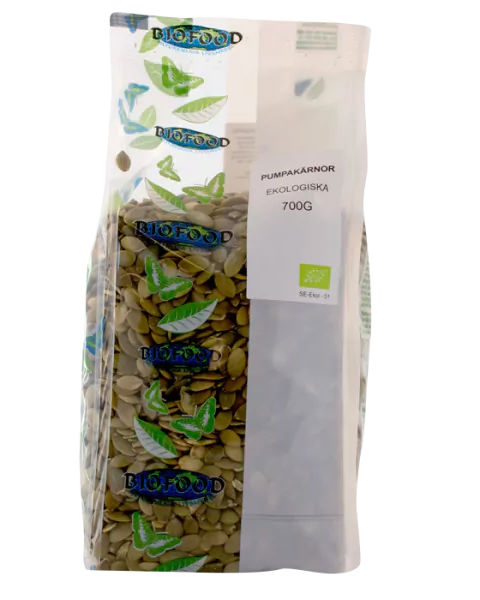 Biofood Økologiske Gresskarfrø 700g - snacks