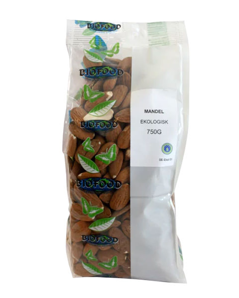 Biofood Økologiske Hele Mandler 750g - magnesium vitamin