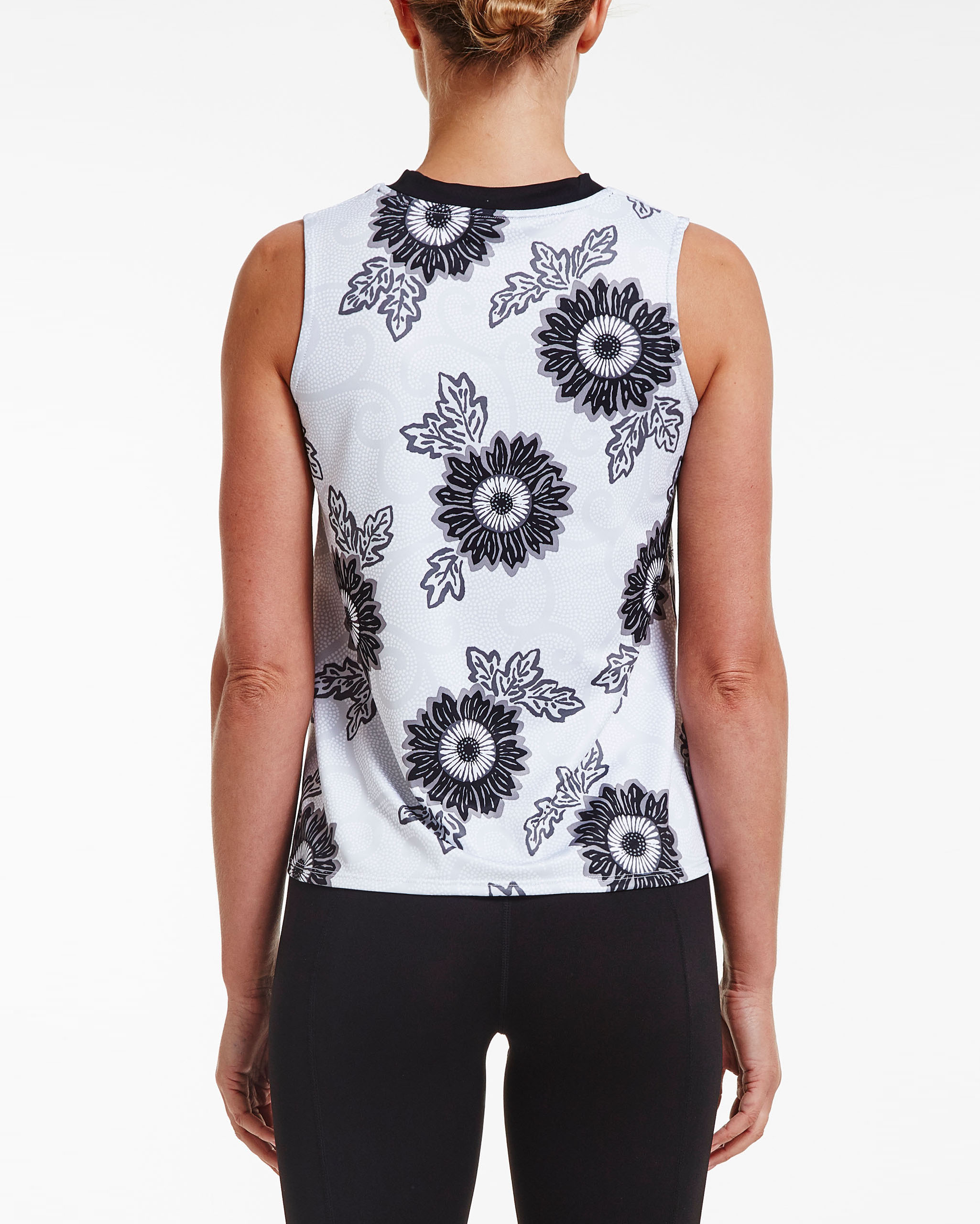 RöHnisch Floral Ath Singlet - Black Maasai Flower