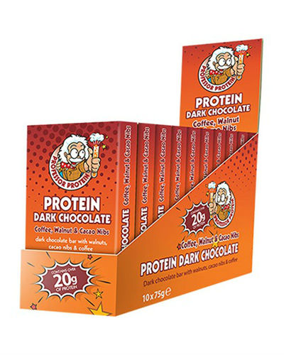Professor Protein Dark Chocolate Walnut &amp; Coffee 10x75g