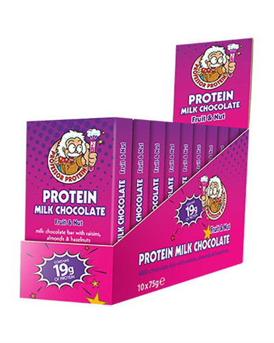 Professor Protein Milk Chocolate Fruit &amp; Nuts 10x75g