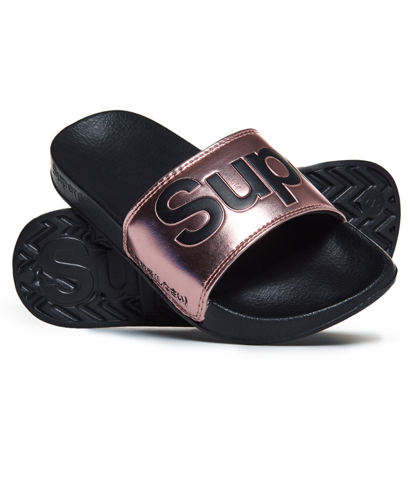 Superdry Pool Sliders Women Metallic Rose Tights.no