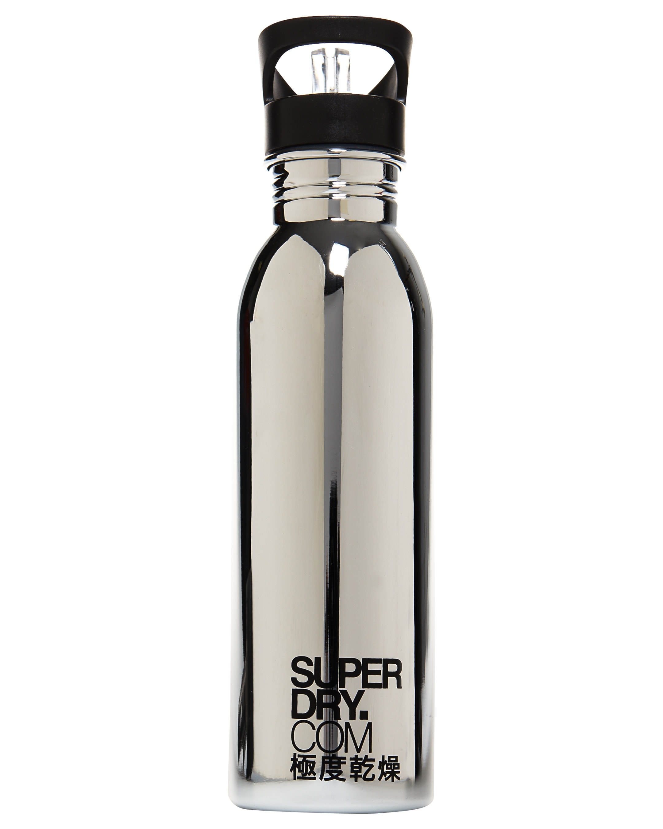 Superdry Stainless Steel Sports Bottle - Chrome