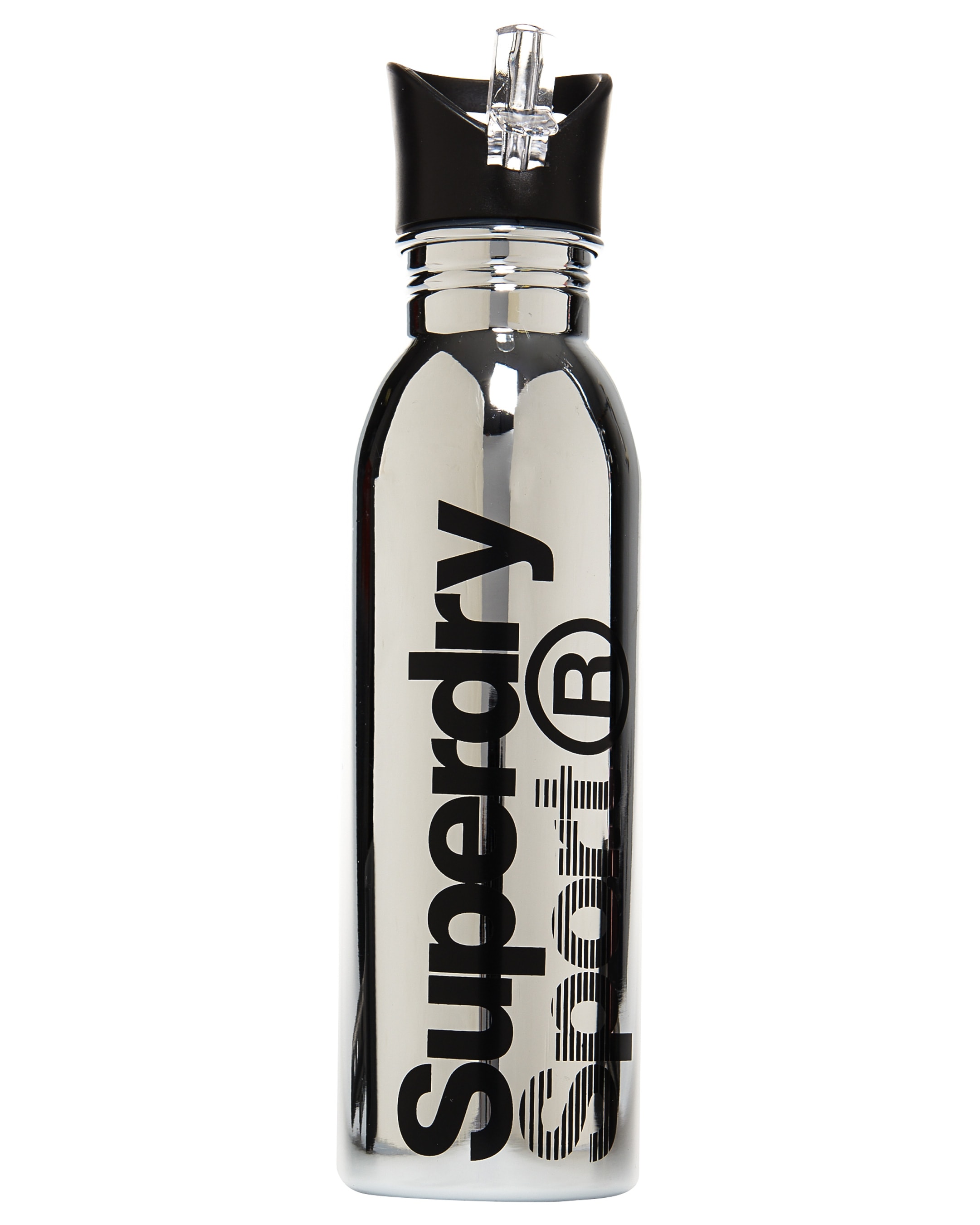 Superdry Stainless Steel Sports Bottle - Chrome