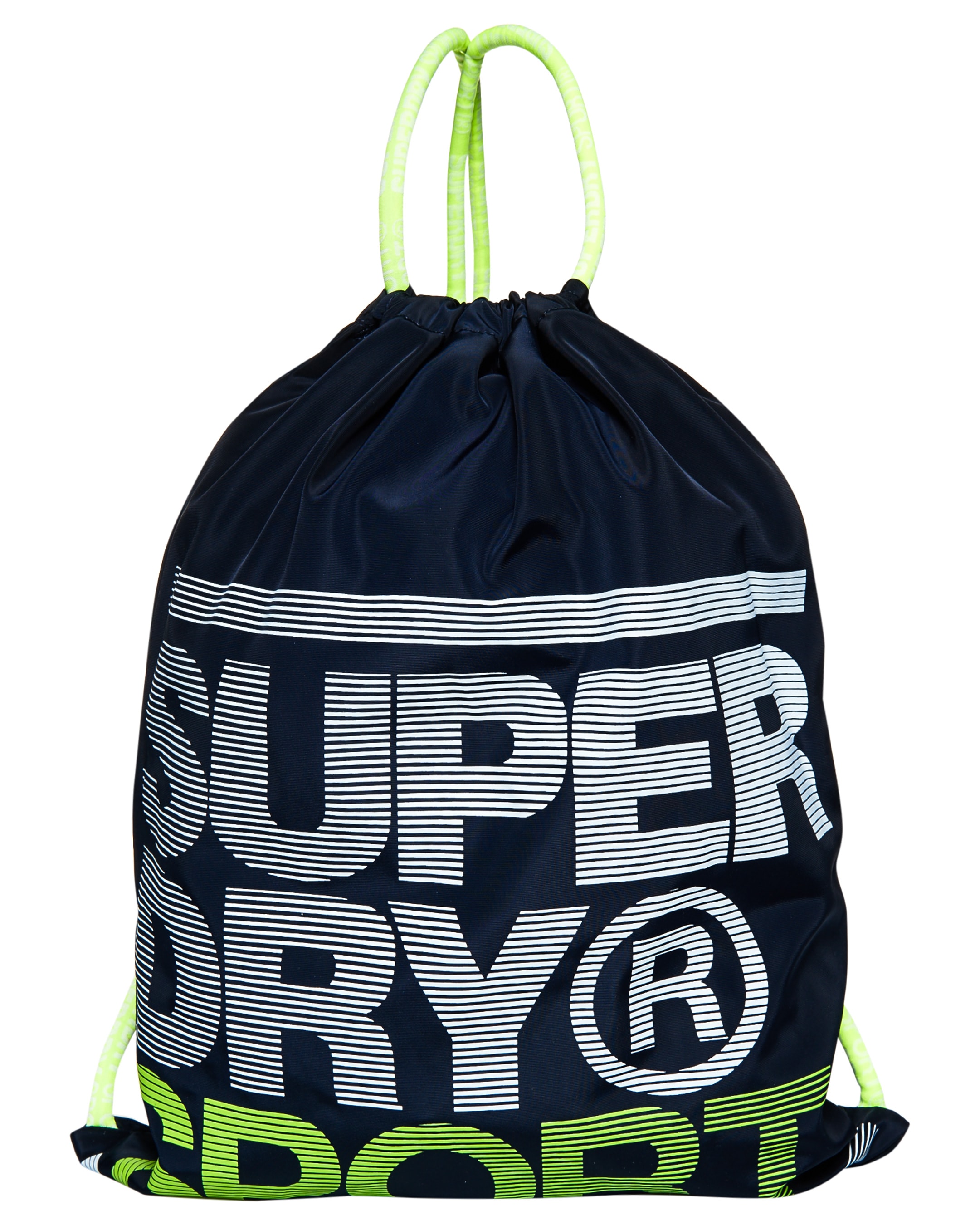Superdry Drawstring Bag - Navy/Fluro Lime