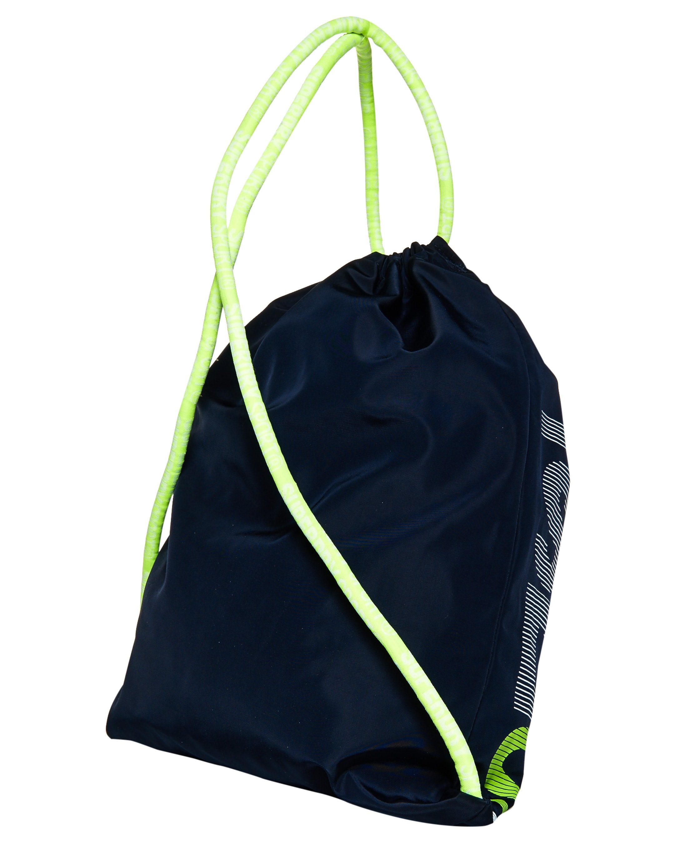 Superdry Drawstring Bag - Navy/Fluro Lime