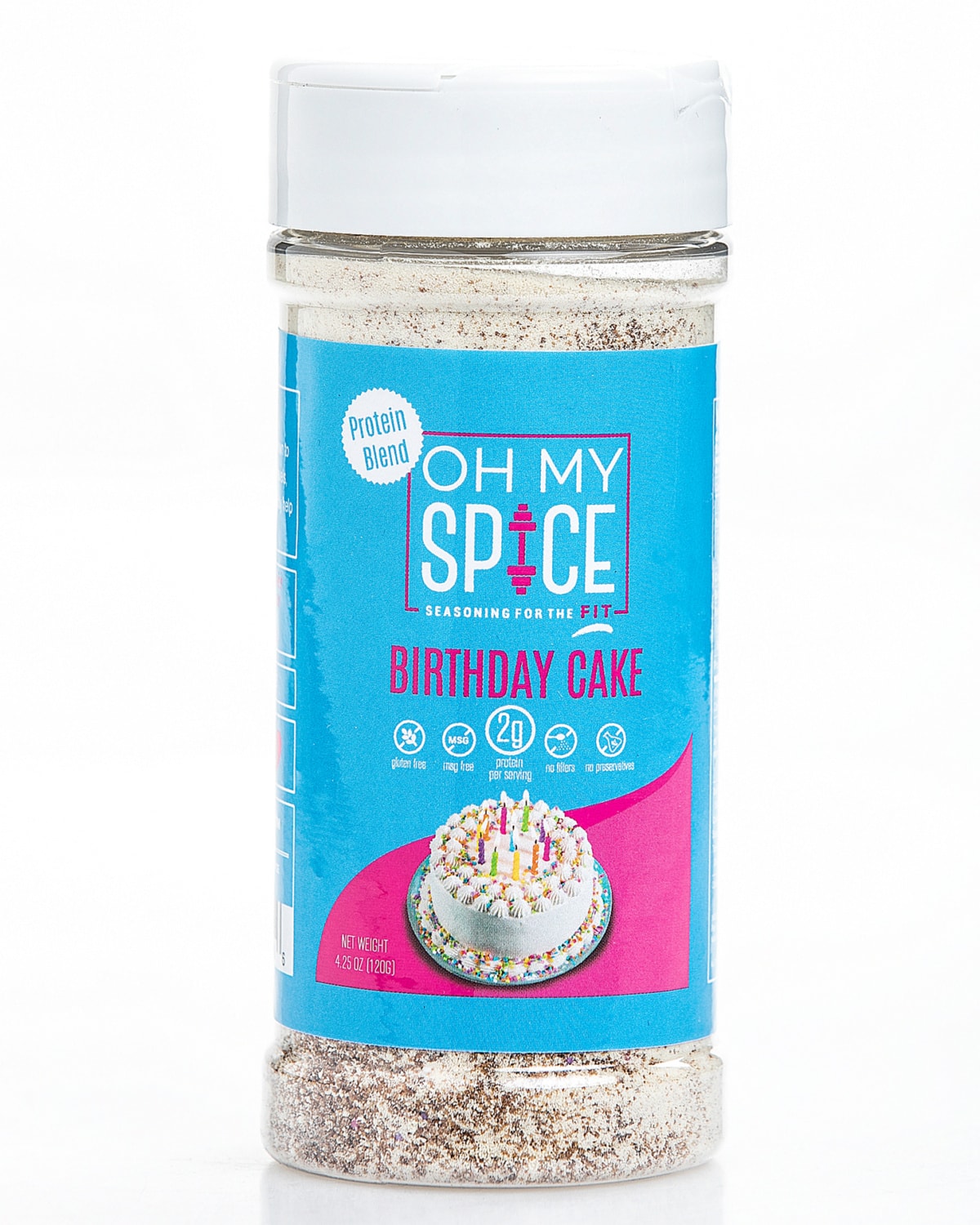 Oh My Spice Protein Topper Birthday Cake 120g - uten salt