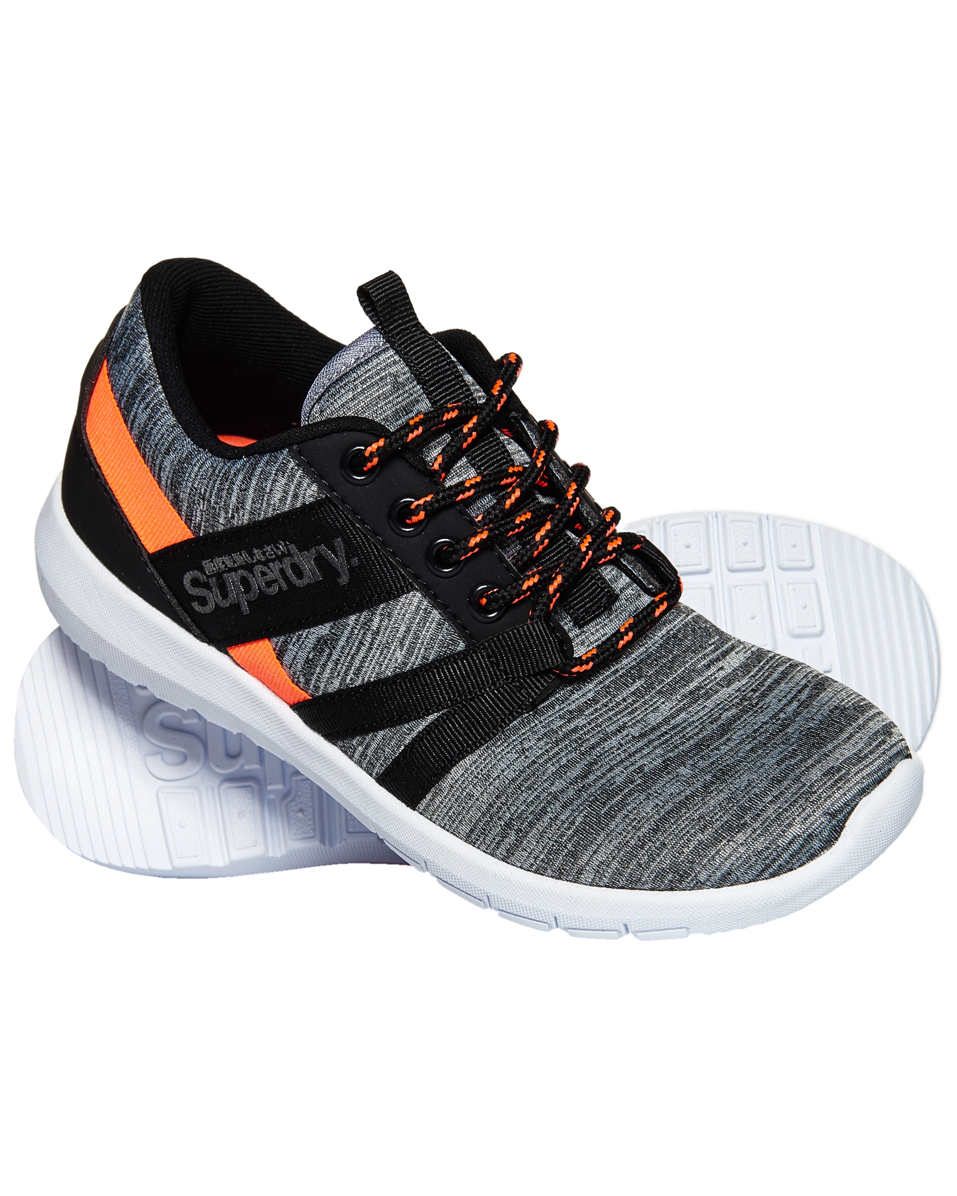 Superdry Scuba Stadium Train - Grey Slub/Coral