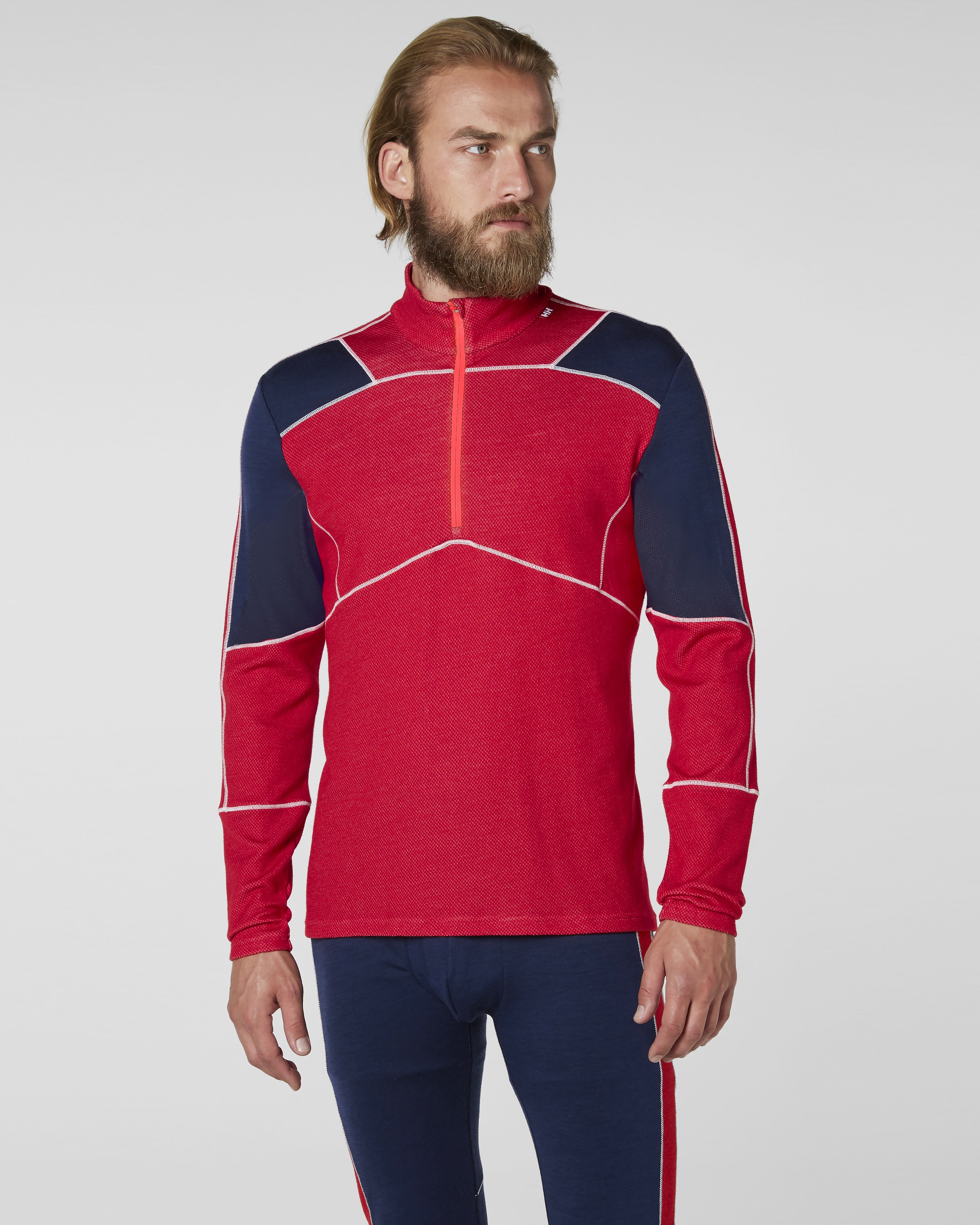 Helly Hansen Lifa Merino 1/2 Zip - Flag Red