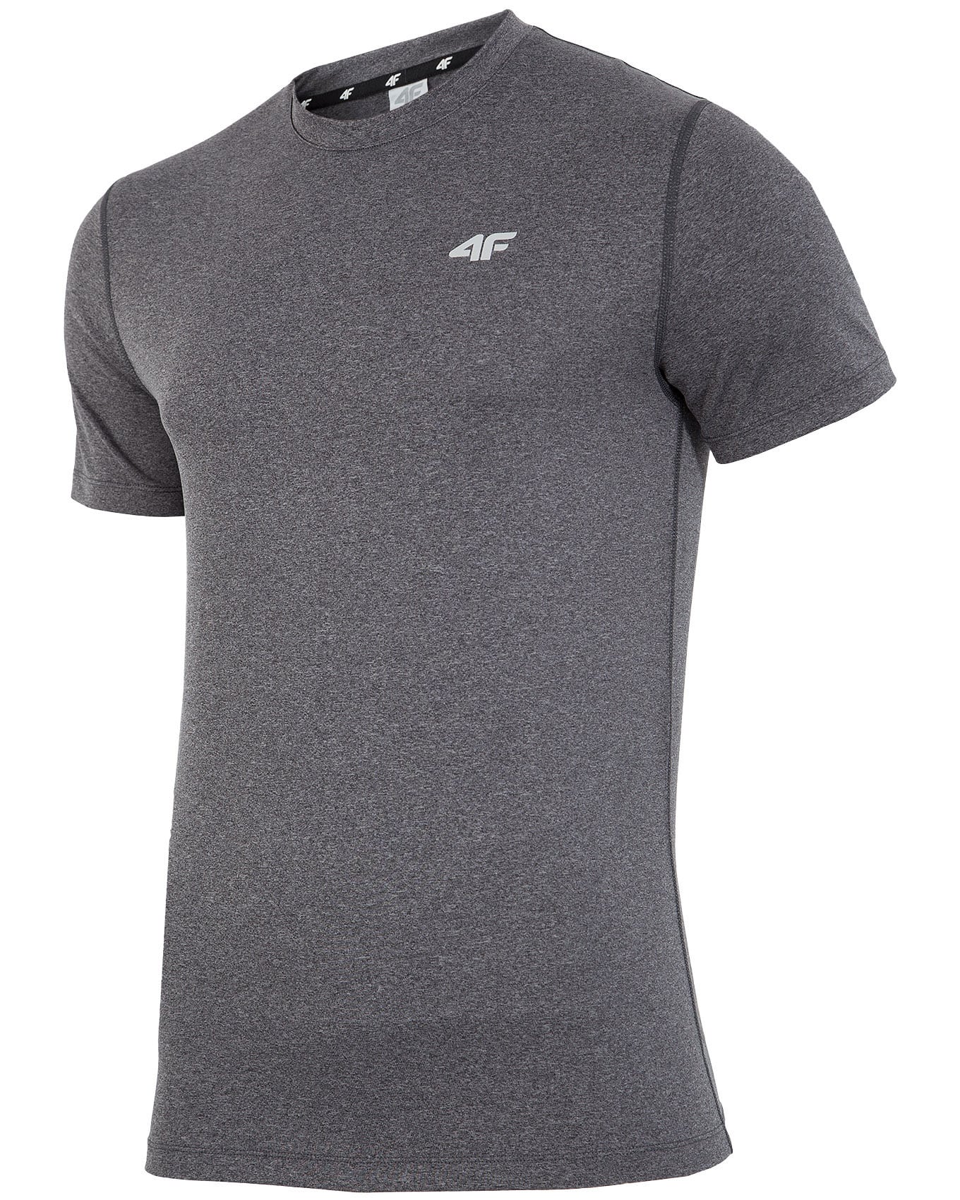 4F T-Shirt Fitness - Dark Gray Melange