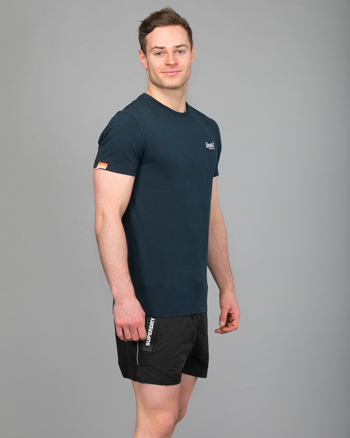 Superdry Orange Label Vintage Emb Tee - Eclipse Navy - M - skjorte
