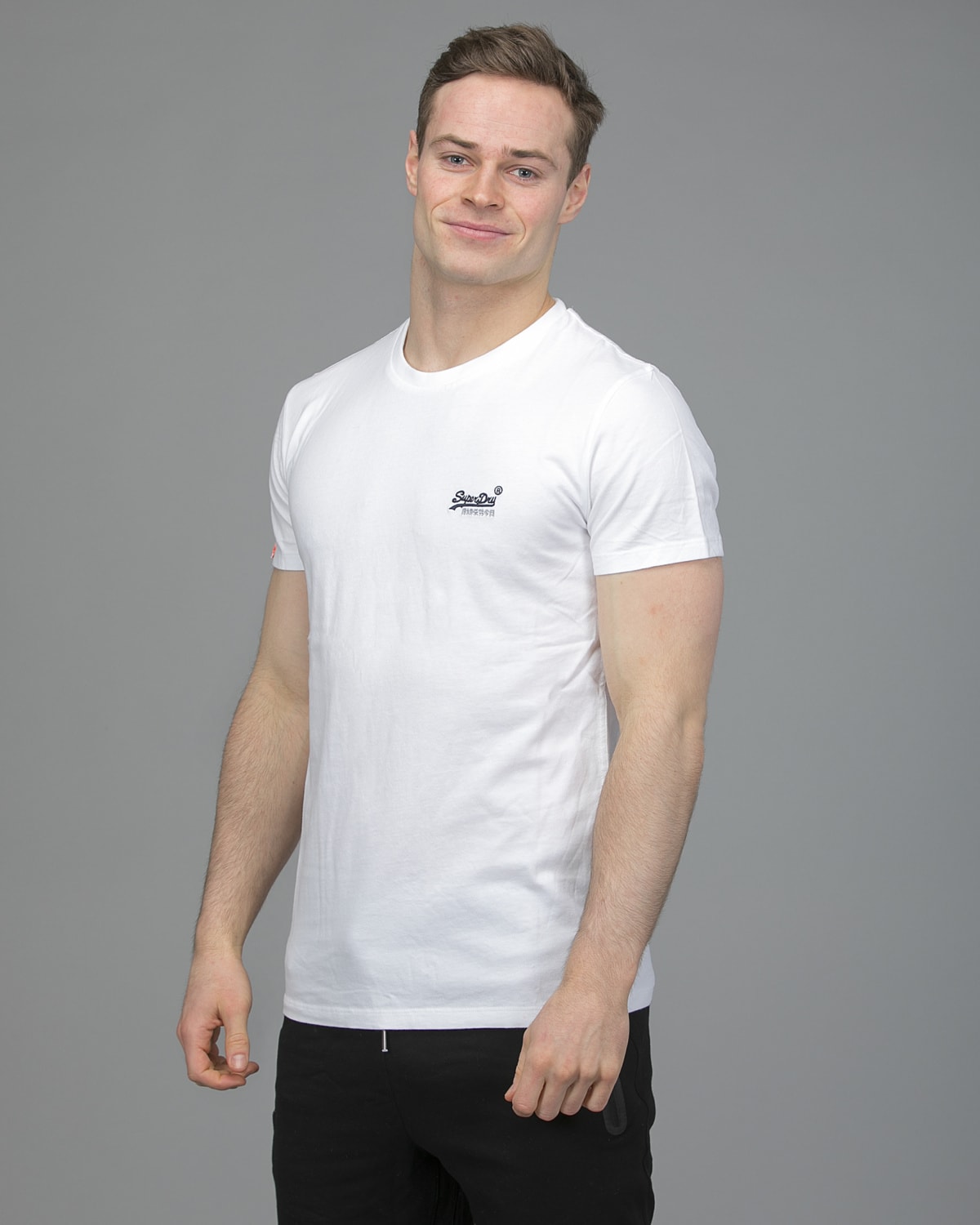 Superdry Orange Label Vintage Emb Tee - Optic - M - skjorte