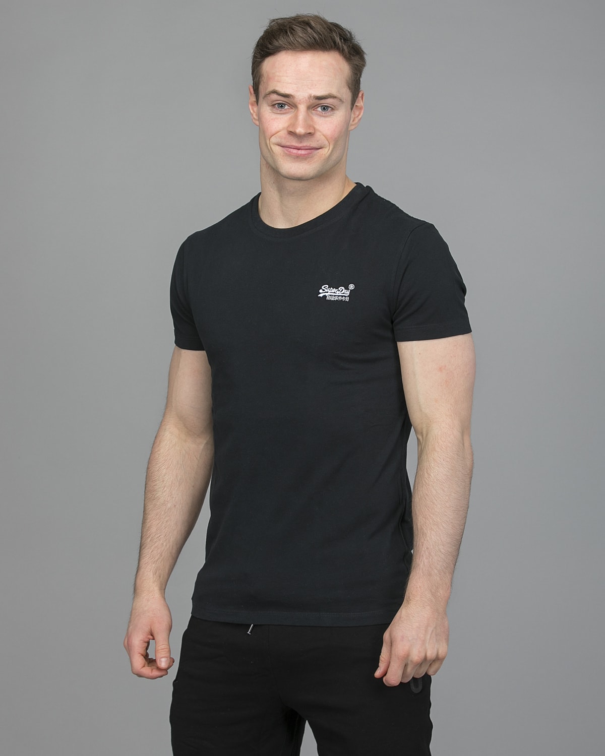 Superdry Orange Label Vintage Emb Tee - Black - XL - skjorte